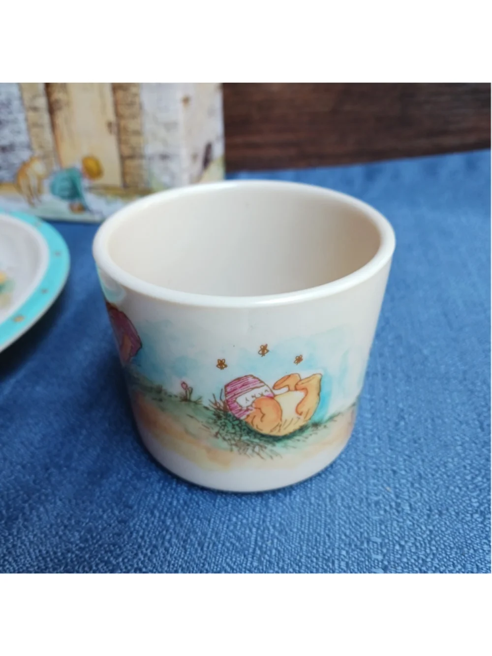 VTG Disney Winnie the Pooh Melamine Dish Set W/ Bowl, Cup, Plate, SPOON , Fork
